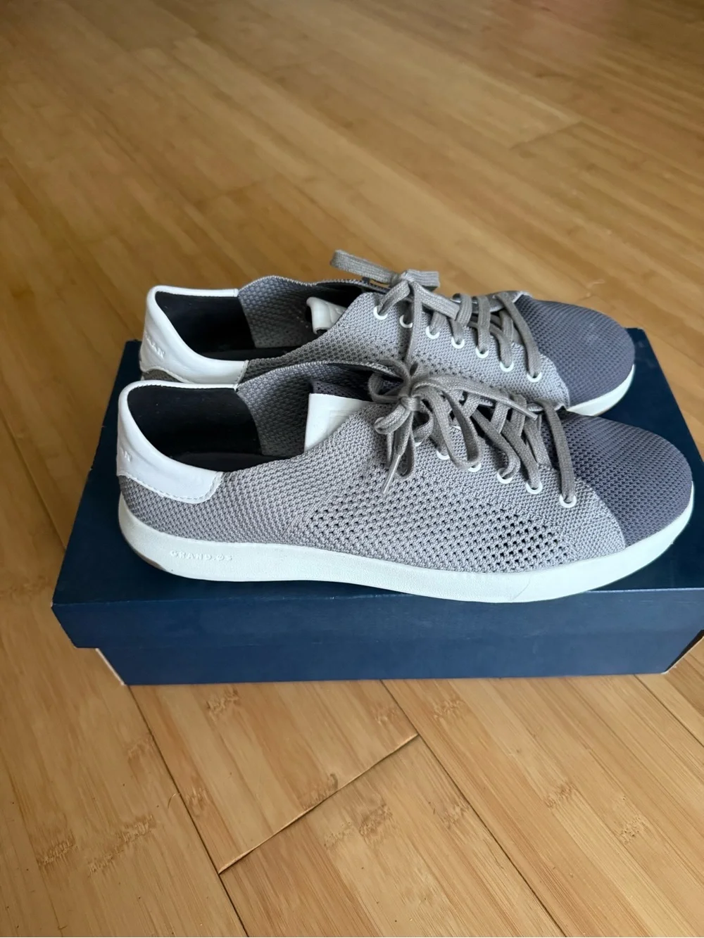 Cole Haan Gray Knit Low-Top Sneakers